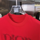 Dior Fashion Personalized Embroidered Logo Short Sleeve Unisex Casual Loose T-shirt