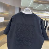 Loewe Fashion Patch Embroidered Logo Short Sleeve Unisex Casual Loose T-shirt