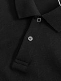 Louis Vuitton Classic Full Dark Pattern Logo Jacquard Collar Polo Shirt