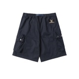 Louis Vuitton 26SS Fashion Versatile Embroidered Logo Work Pants Casual Shorts