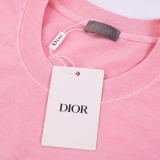Dior 26SS Classic Logo Printed Water Washed Short Sleeve Unisex Casual Oversize T-shirt