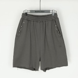 Balenciaga 26SS Fashion Hardware Lock Perforated Shorts Unisex Versatile Loose Sports Pants
