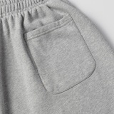 Balenciaga Fashion Embroidered Flame Logo Distressed Shorts Unisex Versatile Loose Sports Shorts
