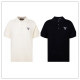 Prada Unisex Classic Embroidered Logo Wool Polo Knitted Short Sleeve