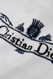 Dior 26SS Fashion Embroidered Short Sleeve Couple Versatile Casual T-shirt