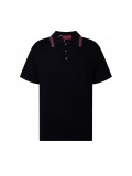Gucci Couple Classic Wool Contrast Collar Polo Knitted Short Sleeve