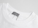 Dior Fashion Classic Full Towel Embroidered Logo Short Sleeve Unisex Loose Casual T-shirt