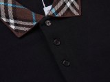 Burberry Unisex Classic Versatile Checkered Contrast Collar Polo Shirt