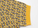 Fendi Couple Classic FF Jacquard Polo Wool Ice Silk Knitted Short Sleeve