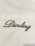 Dior 26SS Fashion Embroidered Logo Versatile Casual Short Sleeve Shirt