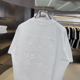 Loewe Fashion Patch Embroidered Logo Short Sleeve Unisex Casual Loose T-shirt