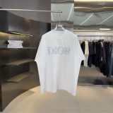 Dior Fashion Personalized Embroidered Logo Short Sleeve Unisex Casual Loose T-shirt