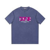 Dior 26SS Classic Logo Printed Water Washed Short Sleeve Unisex Casual Oversize T-shirt
