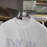 Dior Fashion Personalized Embroidered Logo Short Sleeve Unisex Casual Loose T-shirt