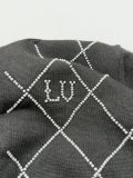 Louis Vuitton Fashion Diamond Beaded Letter Knitted Cardigan Sweater