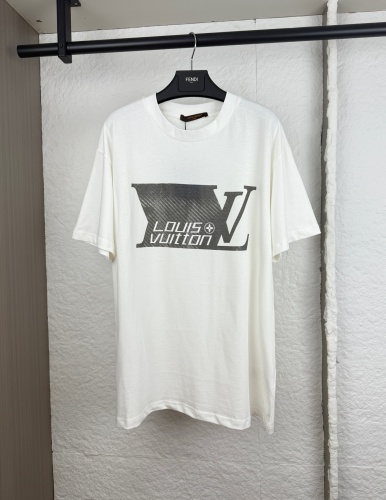 Louis Vuitton Classic Logo Printed Short Sleeve Unisex Casual Loose T-shirt