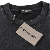 Balenciaga x Supreme Classic Logo Printed Short Sleeve Unisex Casual Washed T-shirt