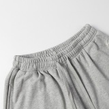 Balenciaga Fashion Embroidered Flame Logo Distressed Shorts Unisex Versatile Loose Sports Shorts