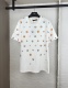 Louis Vuitton Fashion Daisy Printed Round Neck Short Sleeve Unisex Casual Loose T-shirt