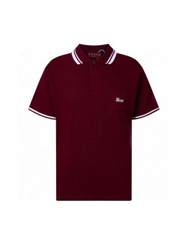 Gucci Classic Embroidered Logo Collar Polo Shirt
