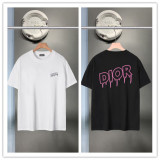 Dior 26SS Fashion Personalized Contrast Embroidered Short Sleeve Couple Versatile Casual T-shirt
