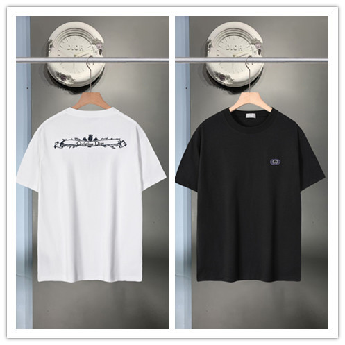 Dior 26SS Fashion Embroidered Short Sleeve Couple Versatile Casual T-shirt