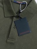 Louis Vuitton Classic Full Dark Pattern Logo Jacquard Collar Polo Shirt