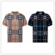 Burberry Unisex Classic Checkered Contrast Wool Polo Knitted Short Sleeve