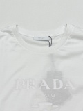 Prada Classic Logo Printed Round Neck T-shirt Unisex Casual Loose Short Sleeve