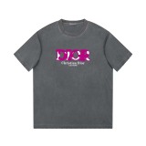 Dior 26SS Classic Logo Printed Water Washed Short Sleeve Unisex Casual Oversize T-shirt