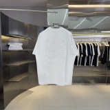 Loewe Fashion Patch Embroidered Logo Short Sleeve Unisex Casual Loose T-shirt