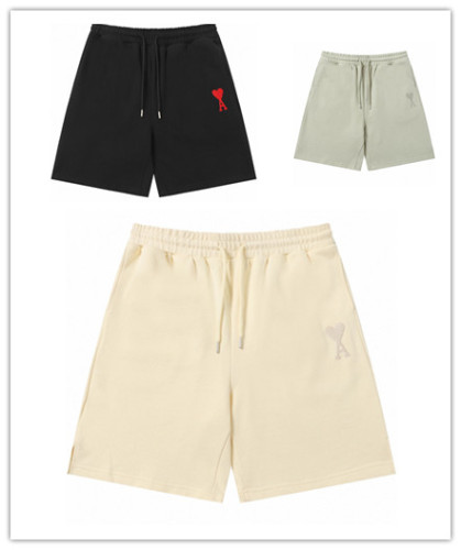Ami Paris Classic Embroidered Love Shorts Unisex Versatile Loose Sports Shorts