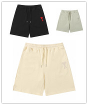 Ami Paris Classic Embroidered Love Shorts Unisex Versatile Loose Sports Shorts Ami Paris Classic Embroidered Love Shorts Unisex Versatile Loose Sports Shorts