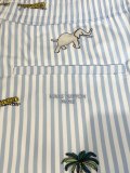 Louis Vuitton 26SS Fashion Embroidered Animal Logo Short Sleeve Shirt Unisex Casual Loose Set