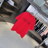 Dior Fashion Personalized Embroidered Logo Short Sleeve Unisex Casual Loose T-shirt