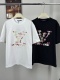 Louis Vuitton Fashion Floral Embroidered Logo Short Sleeve Unisex Canal Loose T-shirt