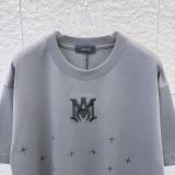 Amiri 26SS Fashion Hexagonal Star Printed Embroidered Logo Short Sleeve Unisex Canal Round Neck T-shirt