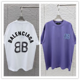 Balenciaga Fashion 3D Logo Printed Short Sleeve Unisex Canal Loose T-shirt