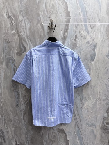 Louis Vuitton 26SS Fashion Stripe Logo Printed Collar Short Sleeve Shirt Set