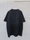 Dior 26SS Classic 3D Embroidered Logo Short Sleeve Unisex Canal Round Neck T-shirt