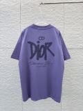 Dior 26SS Classic 3D Embroidered Logo Short Sleeve Unisex Canal Round Neck T-shirt