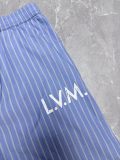 Louis Vuitton 26SS Fashion Stripe Logo Printed Collar Short Sleeve Shirt Set