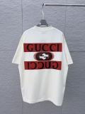 Gucci 26SS Classic 3D Overlapping Logo Printed Short Sleeve Unisex Canal Loose T-shirt