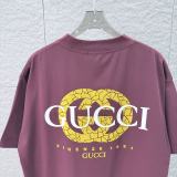 Gucci 26SS Classic Crack GG Printed Short Sleeve Unisex Canal Loose T-shirt