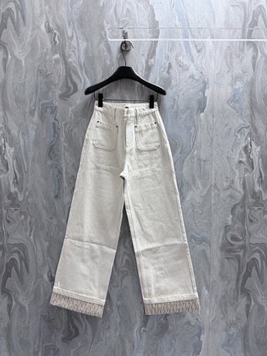 Dior 26SS Fashion Logo Printed Pocket Wide Leg Jeans