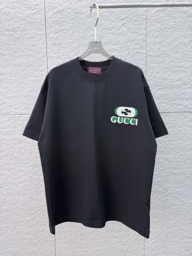Gucci 26SS Classic 3D Overlapping Logo Printed Short Sleeve Unisex Canal Loose T-shirt
