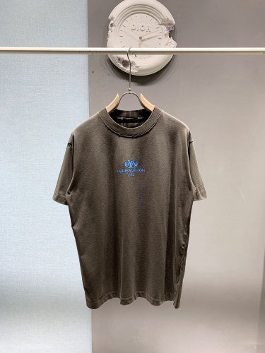 Louis Vuitton Classic Crack Adhesive Logo Printed Short Sleeve Unisex Canal Loose T-shirt
