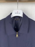 Louis Vuitton Classic Embroidered Logo Versatile Collar Pilot Jacket Coat