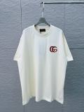 Gucci 26SS Classic 3D Embroidered GG Printed Short Sleeve Unisex Canal Loose T-shirt