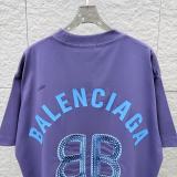 Balenciaga Fashion 3D Logo Printed Short Sleeve Unisex Canal Loose T-shirt